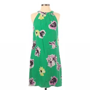 J crew green tropical print dress